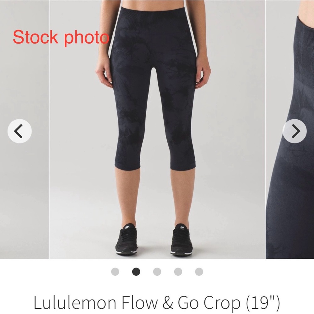 Dark charcoal Grey Lululemon flow and go crops size 10